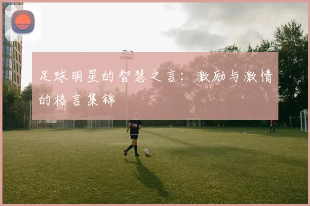 足球明星的智慧之言：激励与激情的格言集锦